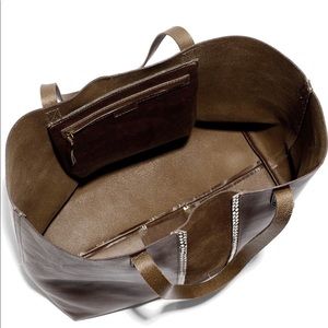 Madewell suede inset tote